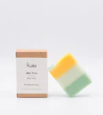 Jabon de aloe vera artesanal elaborado con ingredientes naturales.